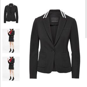 Banana Republic Classic-Fit Ponte Contrast-Collar Blazer